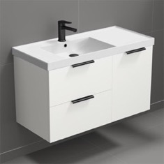 36 inch Bathroom Vanity, Wall Mounted, Modern